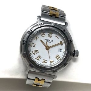 Hermès Clipper Driver Watch 18k Gold Accents